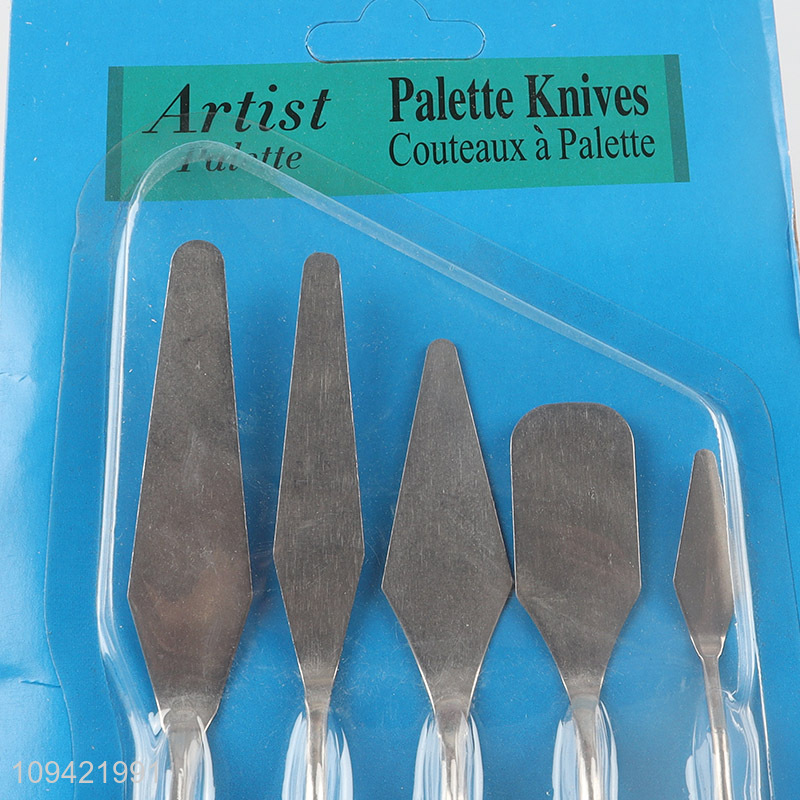 Good quality 5pcs painting knife palette knife set
