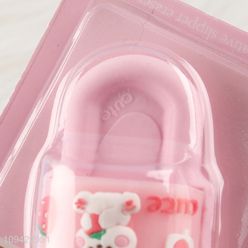 New arrival  big rabbit slipper design cute eraser