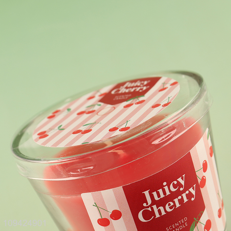 Good price glass cup candle cherry scented candle