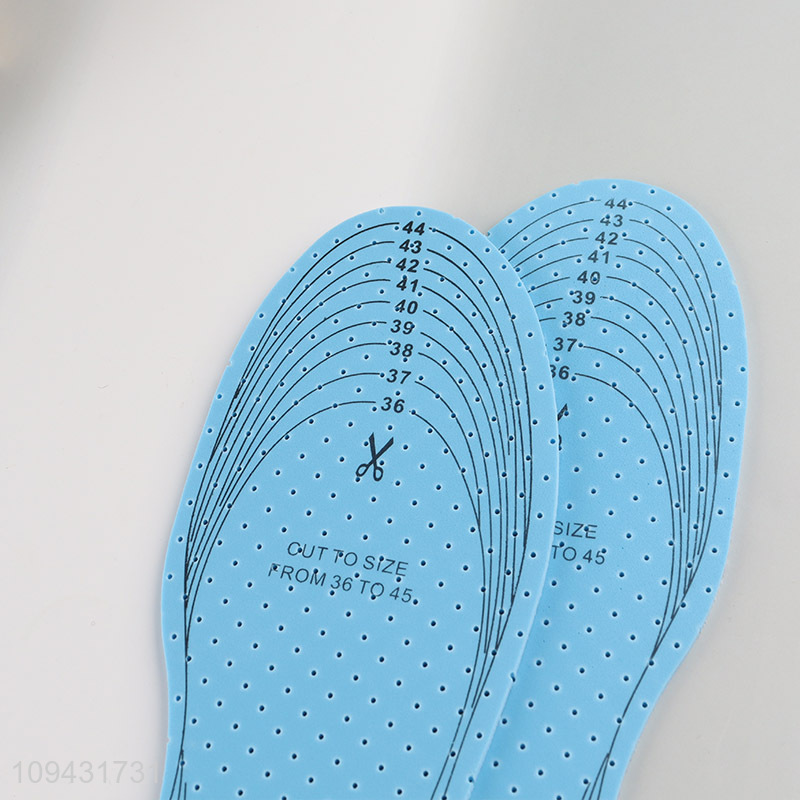 Hot sale blue latex printed fabric perforated insole