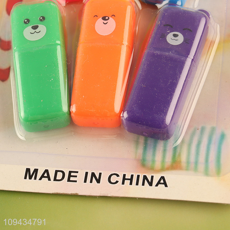 Top selling cartoon multicolor highlighter pen set