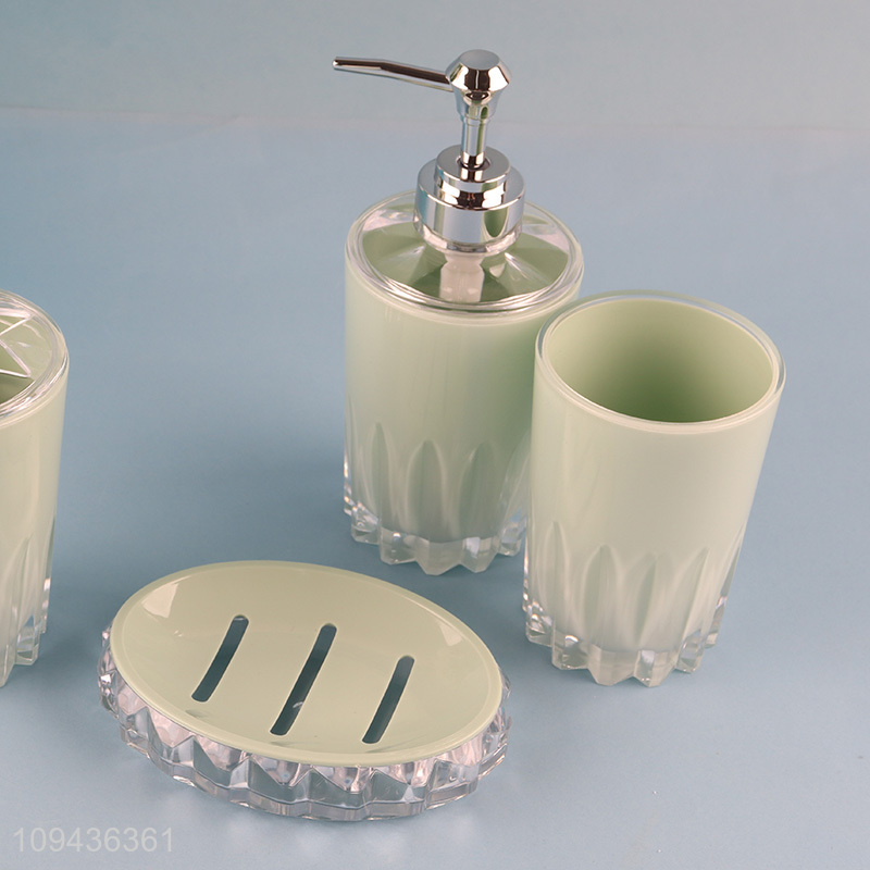 China supplier 5pcs plastic bathroom set for household