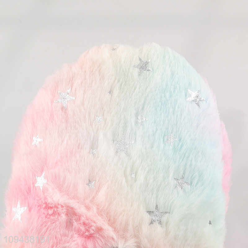 Top products non-slip plush winter polyester home slippers