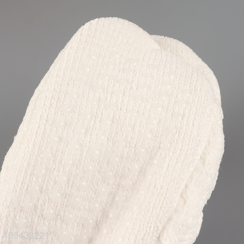 China supplier white polyester home floor slippers for sale