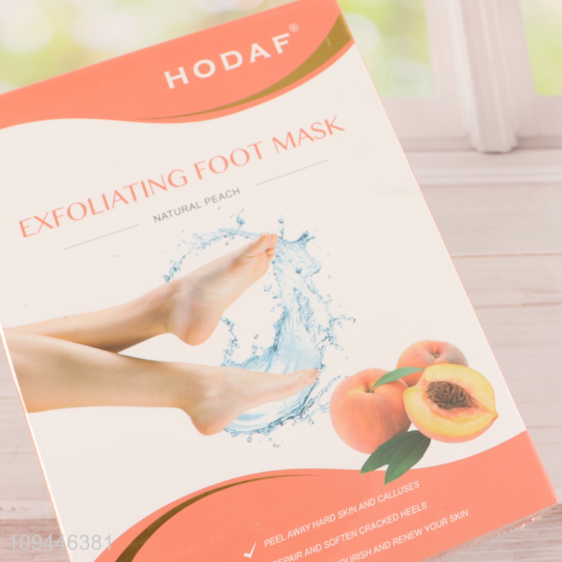 Hot items natural peach exfoliating foot mask