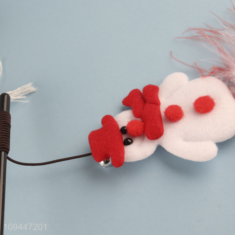 New arrival snowman cat teaser toy interactive toys