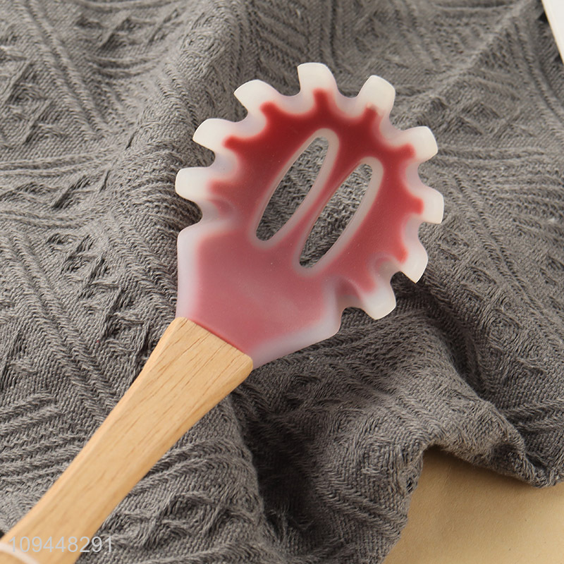 Factory direct sale wooden handle kitchen utensil spaghetti spatula