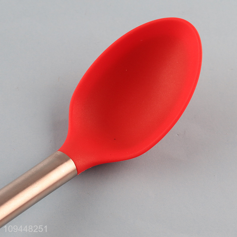 Factory price silicone kitchen utensil basting spoon