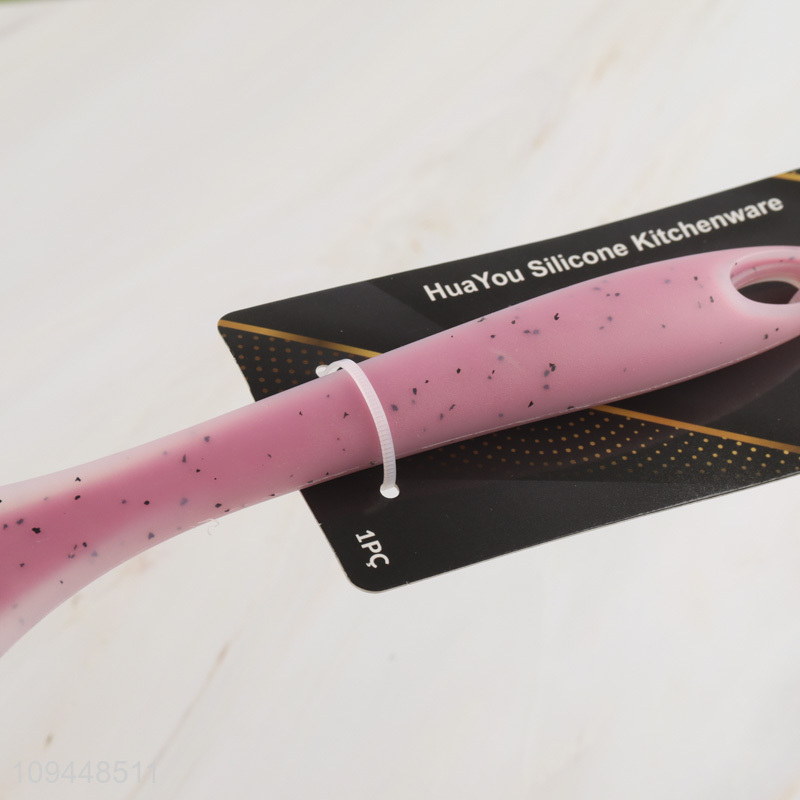 China wholesale long handle silicone basting spoon