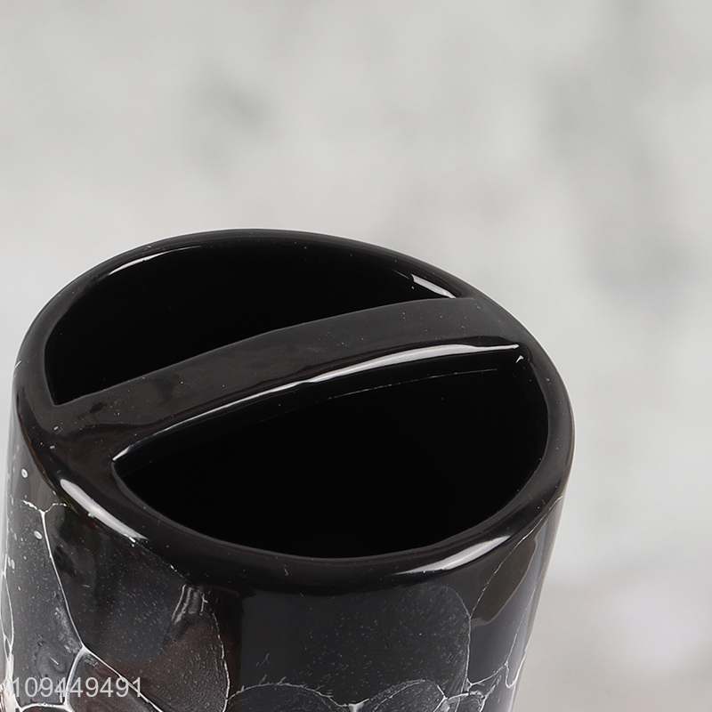 Latest products bathroom ceramic toothbrush holder for sale