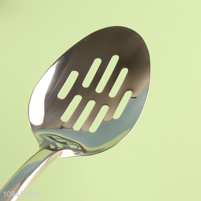 Latest products long handle kitchen utensil slotted spoon