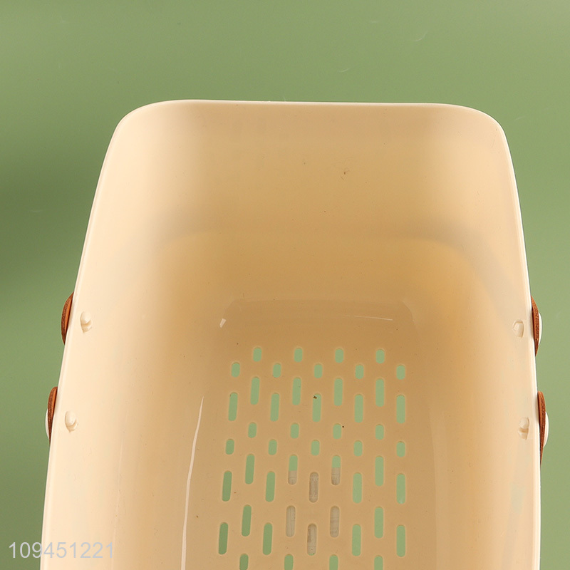 China wholesale household plastic storage basket with handle