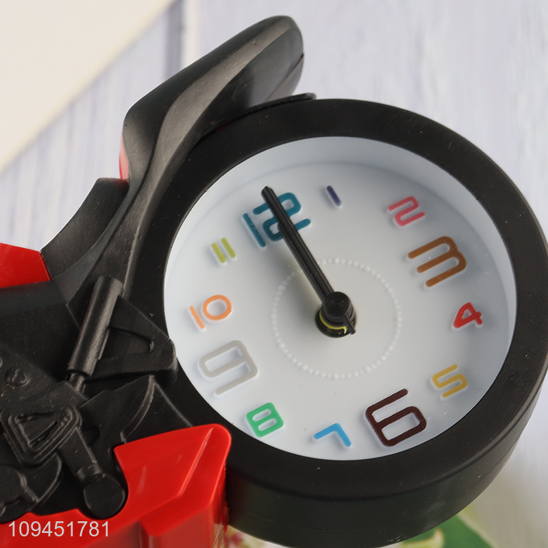 Best quality tabletop decor motorcycle shape alarm clock