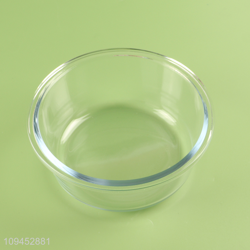 Low price round food container glass preservation box
