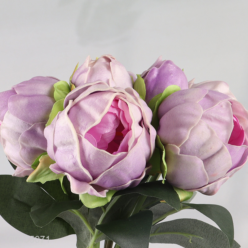 Top sale multicolor natural artificial flower peony bouquet