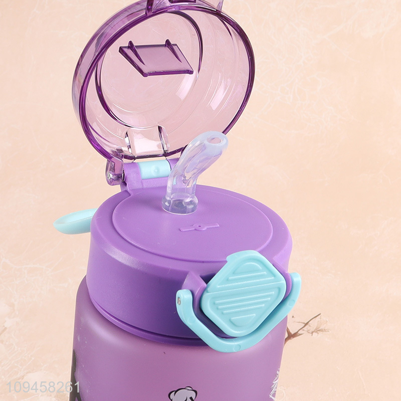Top selling printed water bottle drinking bottle with straw