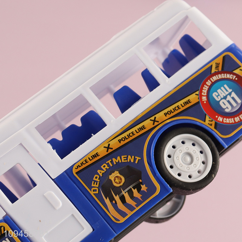 Good price inertia police bus toy for kids