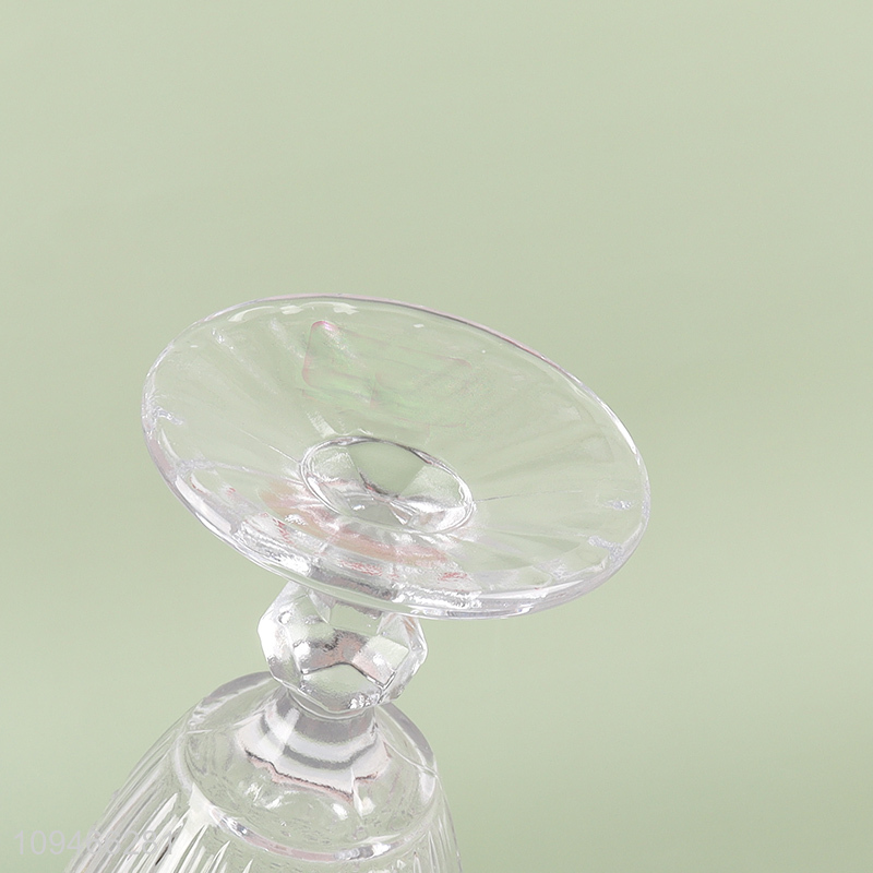 Top products embossed glass goblet cup champagne glasses