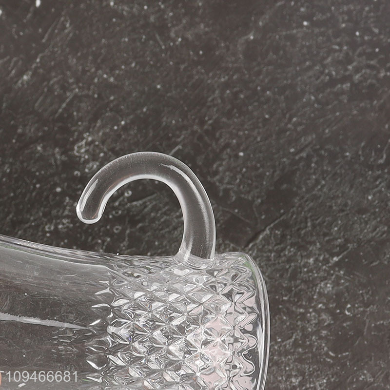 Yiwu market embossed glass beer cup drinking cup