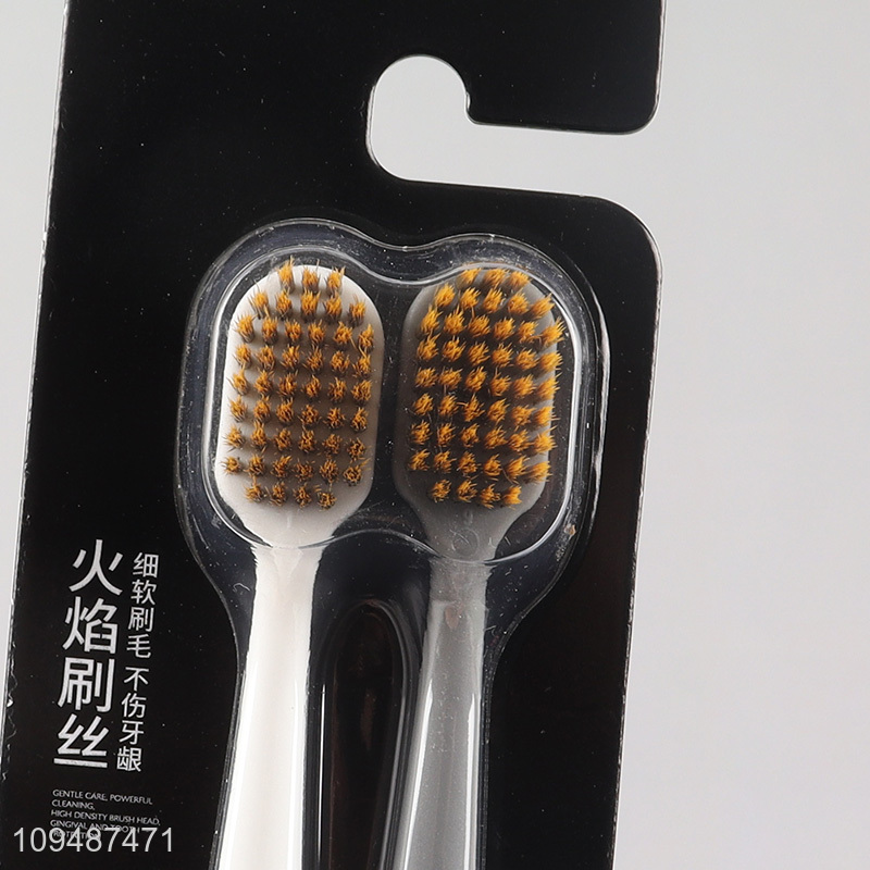 Hot items 2pcs adult soft bristle toothbrush