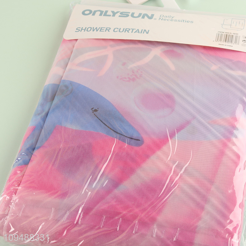 Yiwu market  waterproof polyester shower curtain for sale