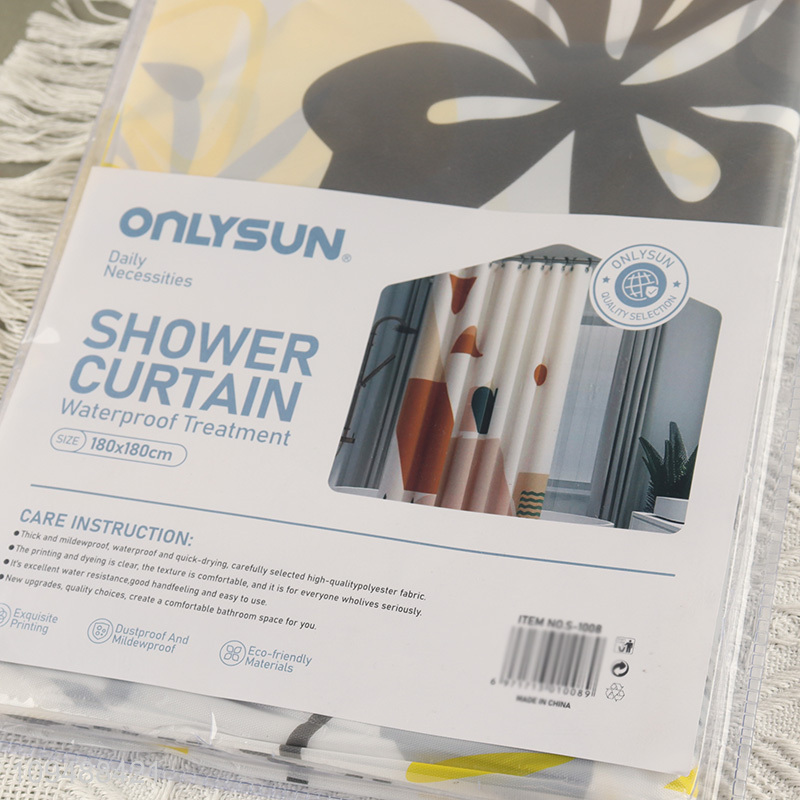 Low price PE shower curtain for bathroom