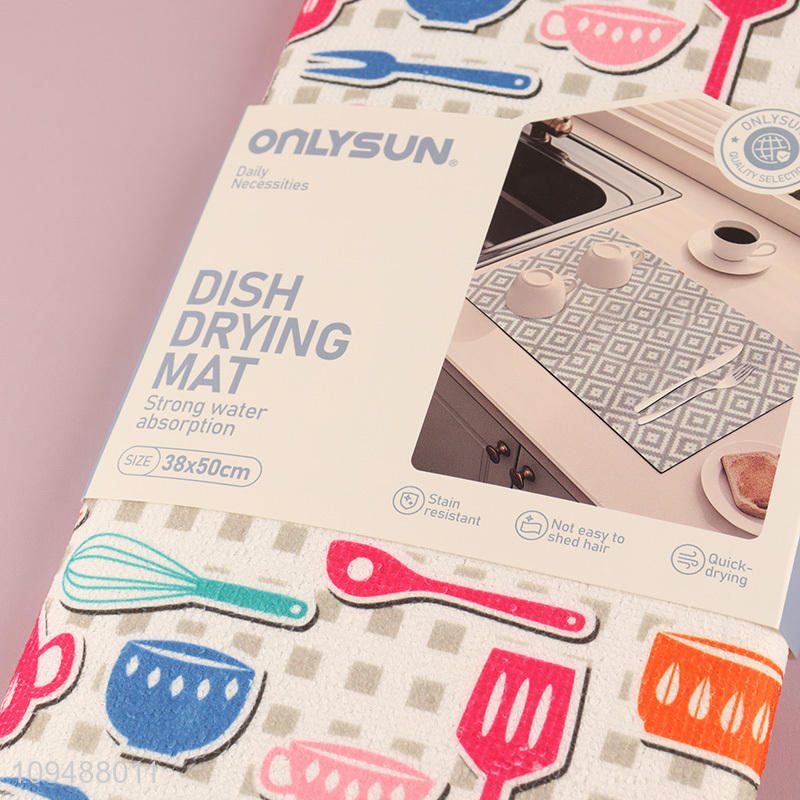 China wholesale non slip tableware drying mat