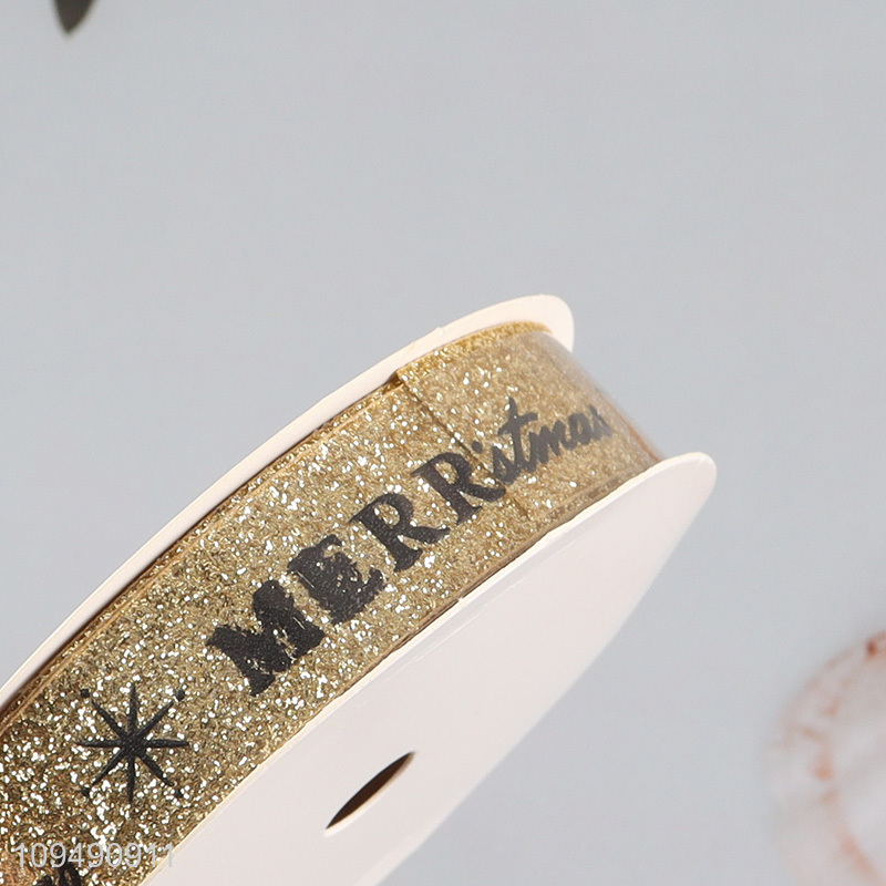 Top sale christmas gift wrap ribbon polyester ribbon
