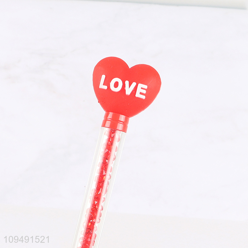 China factory smooth writing heart ballpoint pen