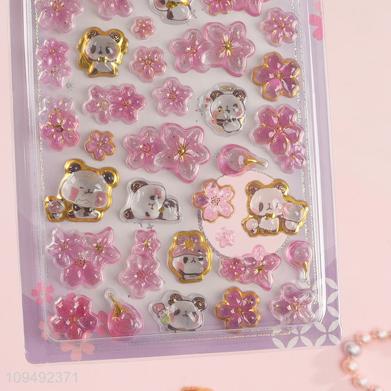 Top selling cute cartoon pvc 3d decorative stickers