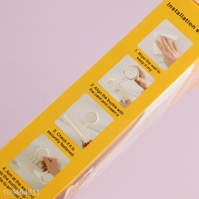 Good quality bathroom foldable suction storage shelf