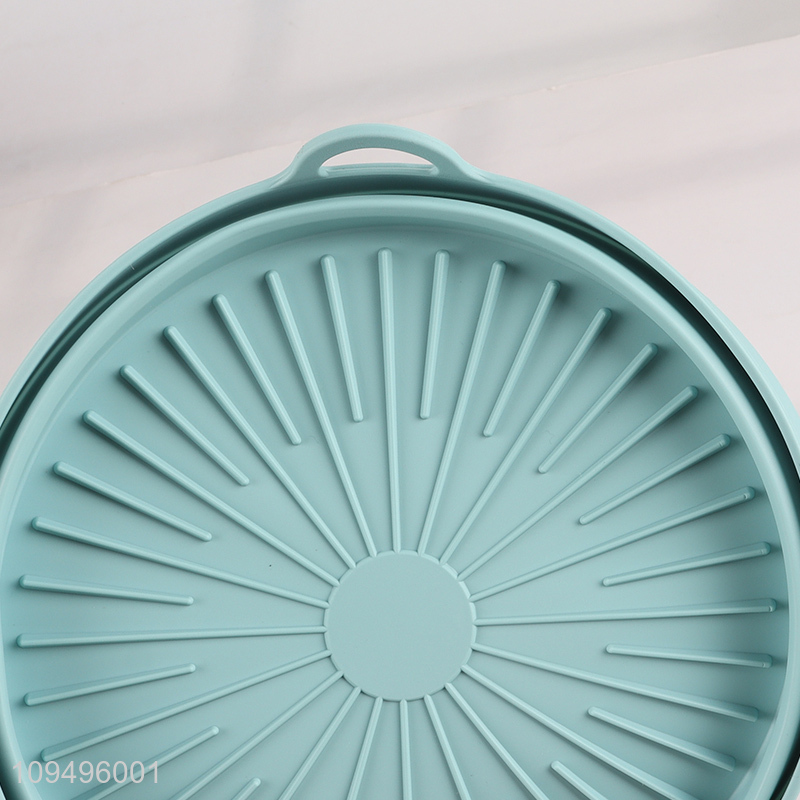 Low price foldable silicone air fryer baking pan