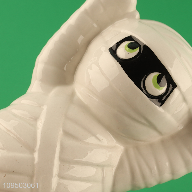 Wholesale ceramic halloween mummy figurine ornament