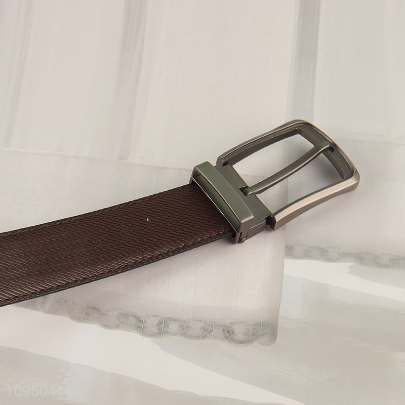 Good selling adjustable men leather buckle belt