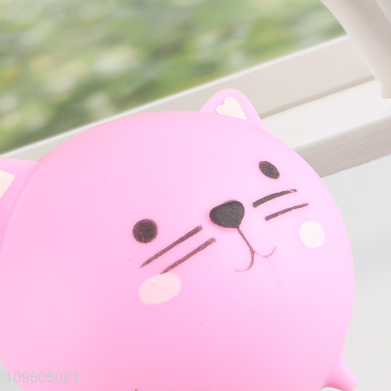 China supplier pink cat-shaped squeeze toy