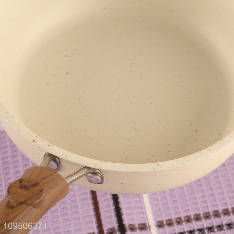 Low price non-stick white iron frying pan