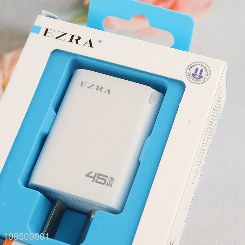 Low price 45w fast charging power adapter with data line