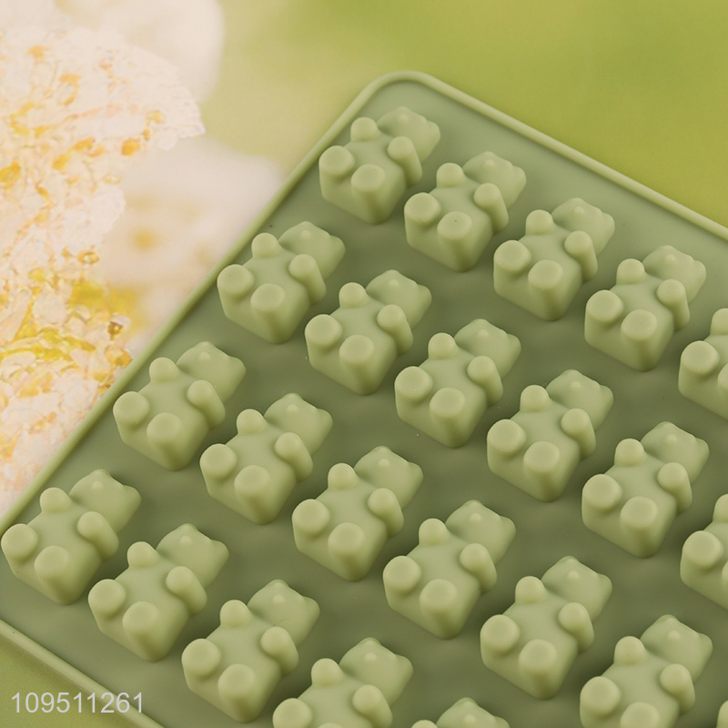 Top selling cartoon bear silicone chocolate mold