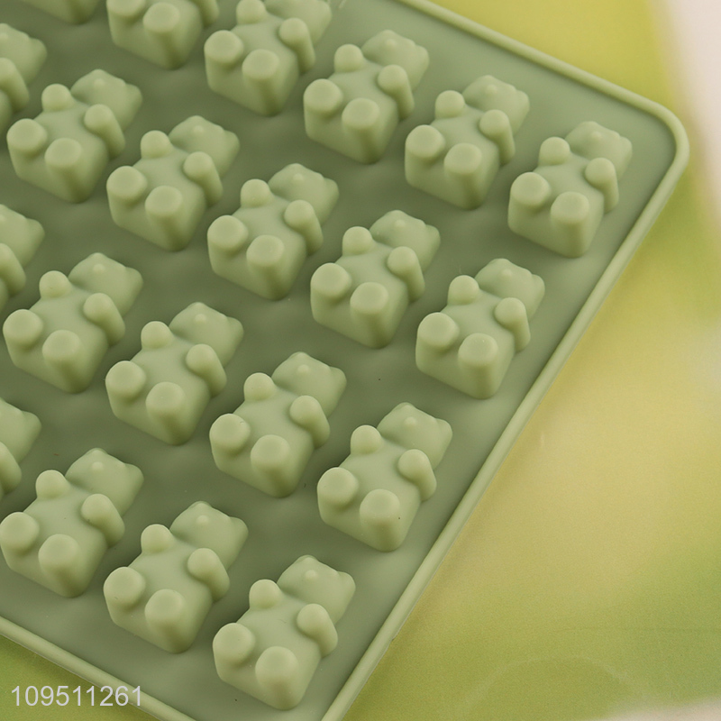 Top selling cartoon bear silicone chocolate mold