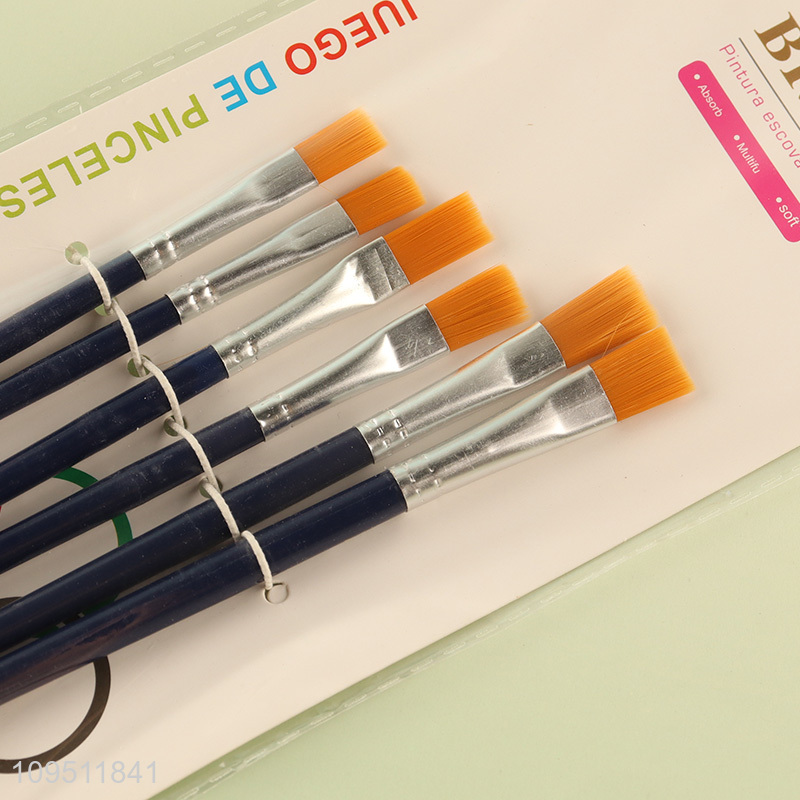 Best sale 6pcs oil painting brush for art supplies