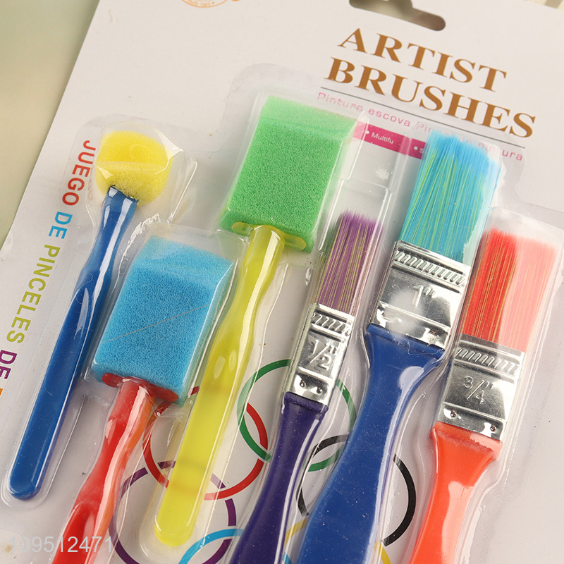 Good quality wooden handle oil painting brush set