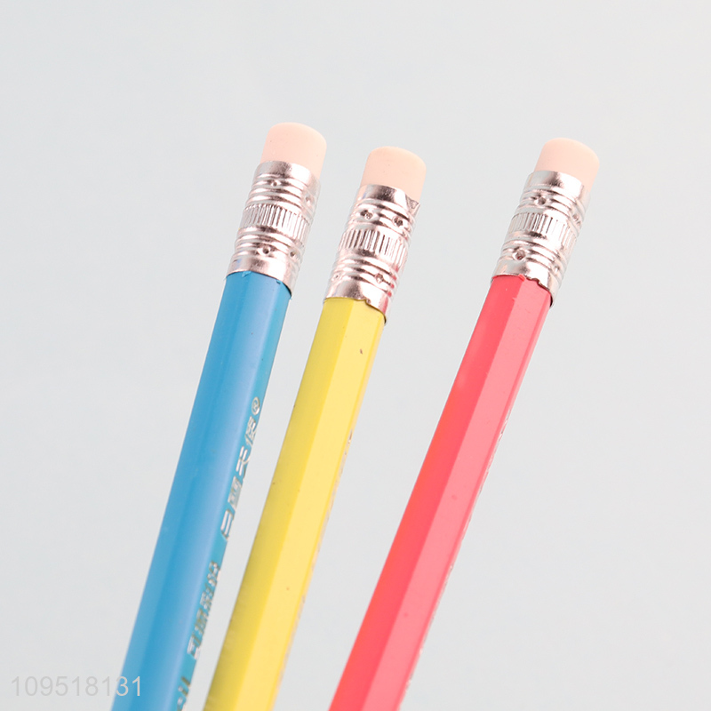Top sale black barrel erasable color pencil set