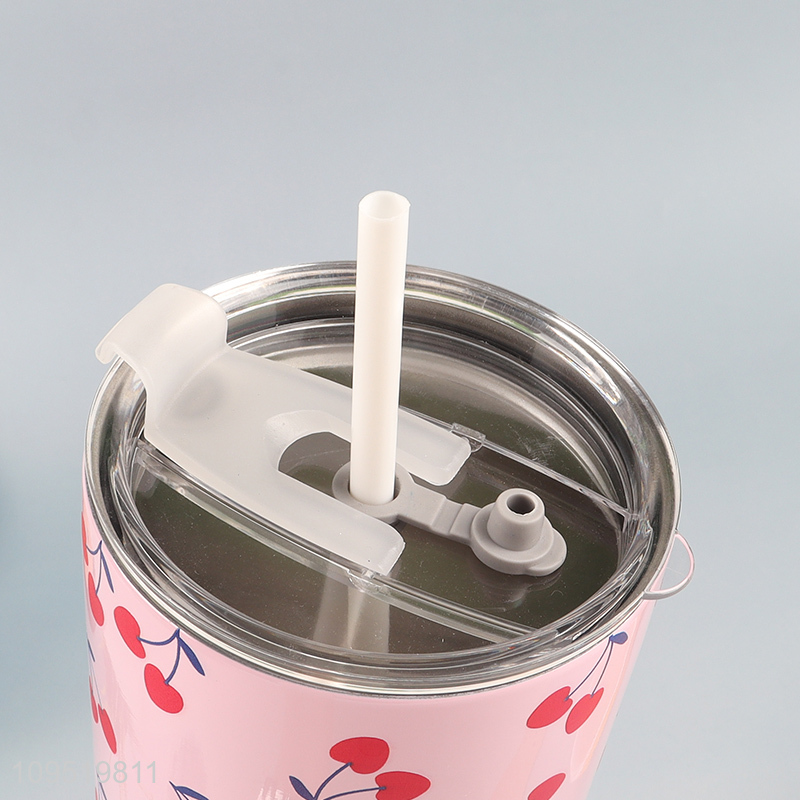 Top selling stainless steel water bottle with straw