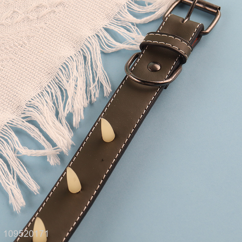 Good quality pu leather pet collar for sale