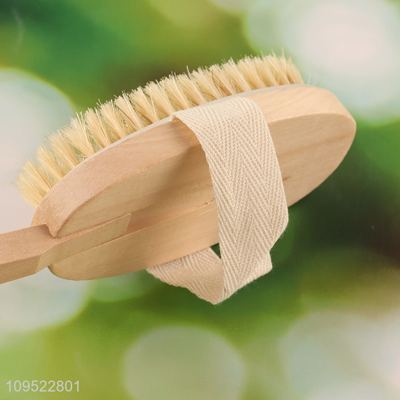 Latest products natural wooden handle body bathing brush