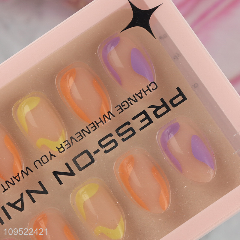 Low price 30 pieces press on false fingernails