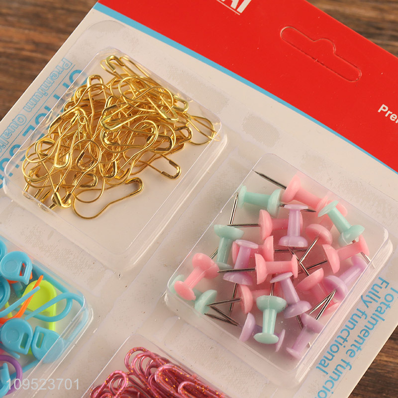 Hot products paper clip and push pin set