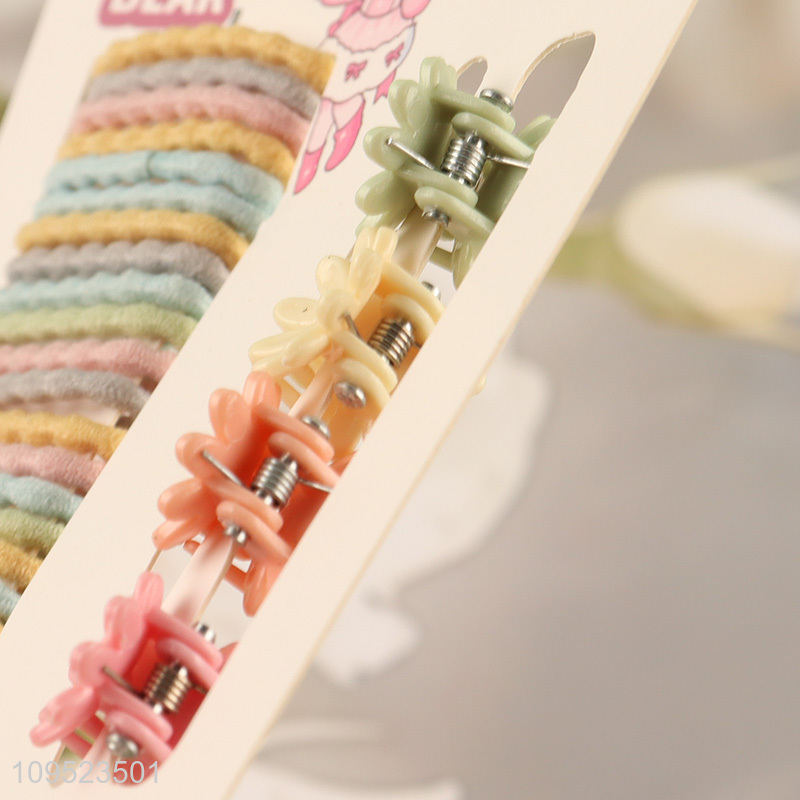 Low price girls hair rope hair clips set