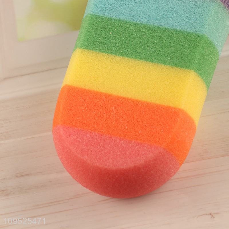China products rainbow color popsicle bath sponge shower sponge