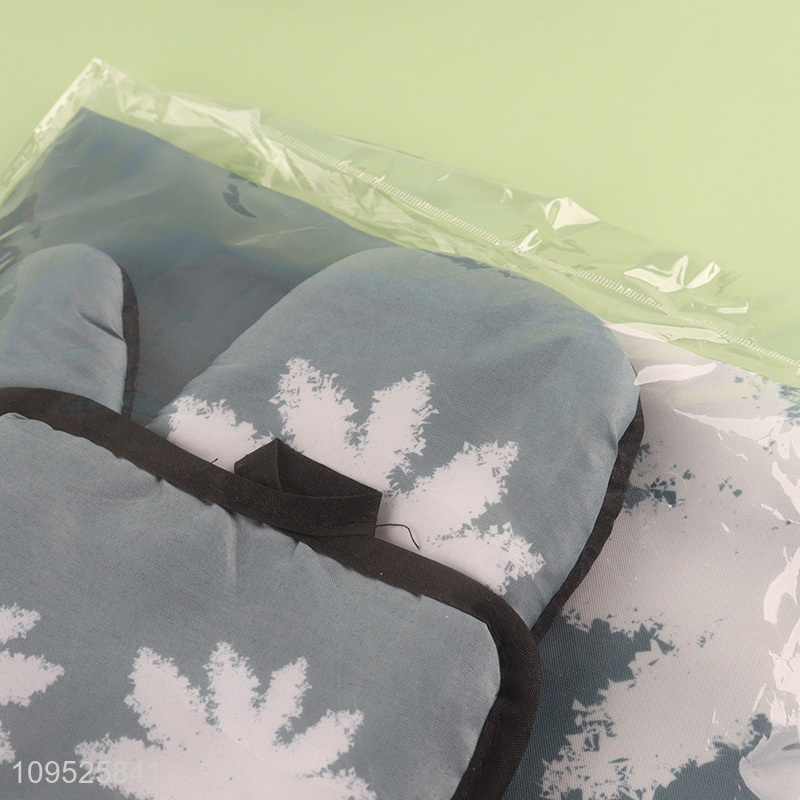 China products 3pcs kitchen apron heat pad oven mitts set